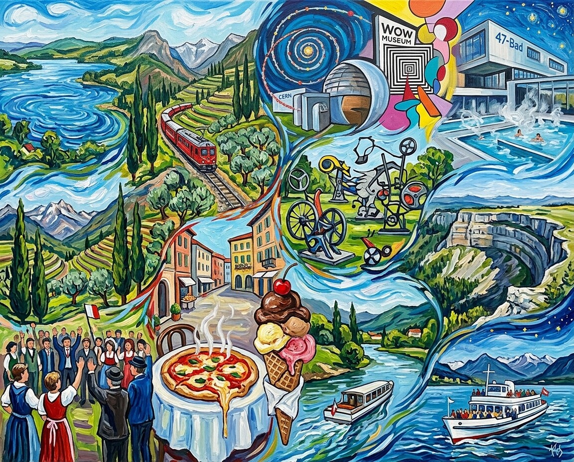 Schweiz 2024 im Stil von Van Gogh